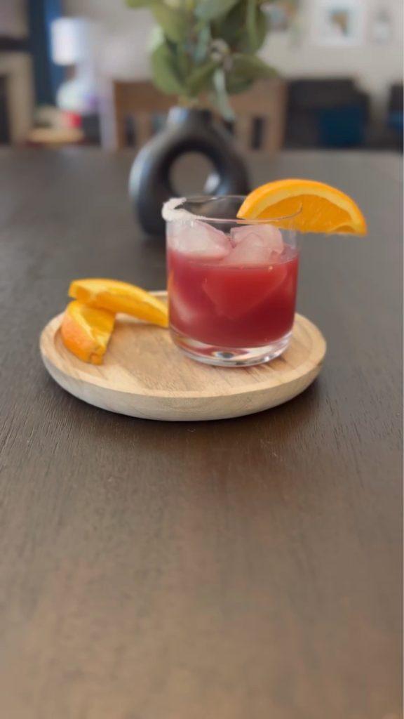 Thanksgiving Mocktail Recipe - Pomegranate “Margarita”