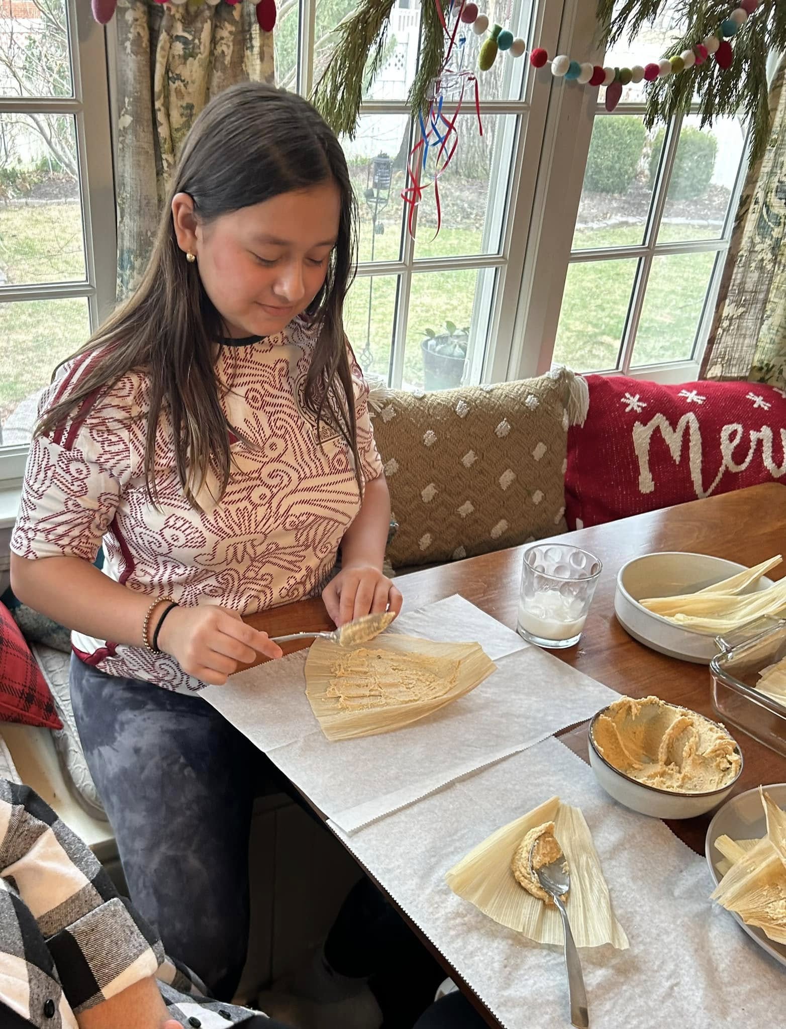 Maddie's Mexican-American daughter making tamales