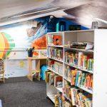 Bookshelves in Library | Hispanic Children's Books