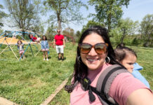 Things I’m Not Doing This Spring as a Mom Mom taking selfie with her family of 6 | Spring as a mom