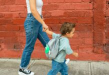 Mamá Can’t Catch Every Fall Mom and Son Walking Along Brick Wall | Between Protecting Them and Letting Them Fall | Motherhood