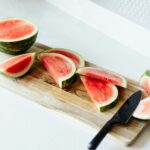 watermelon sliced on counter | 4 easy summer recipes